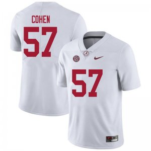 NCAA Men's Alabama Crimson Tide #57 Javion Cohen Stitched College 2020 Nike Authentic White Football Jersey US17R66QX
